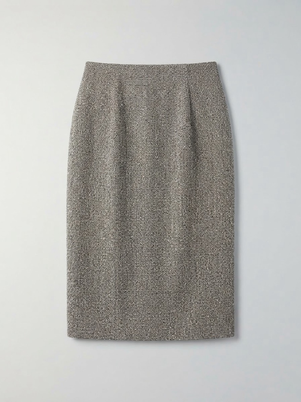 Linda Allard Ellen Tracy Black White Tweed Silk Blend Pencil Skirt Size 12